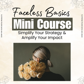 Faceless Basics Mini Course | Create Profitable Faceless Content Online  with Voice-Guided Training