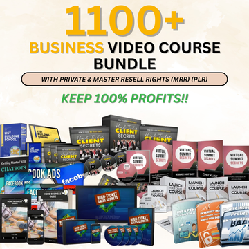 1100+ Business Courses Bundle | With PLR & MRR Rights | Digital Marketing, Dropshipping & Online Business