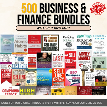 500 Business & Finance eBook Bundle | Digital Download | With Resell Rights