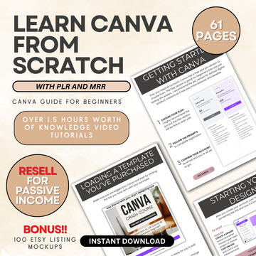 Canva Mastery Guide with Full Resell Rights – PLR/MRR Canva Training Package with Tutorials