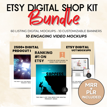 All-in-One Etsy Shop Kit | PLR + MRR Digital Product Bundle | DFY Etsy Planner with Master Resell Rights