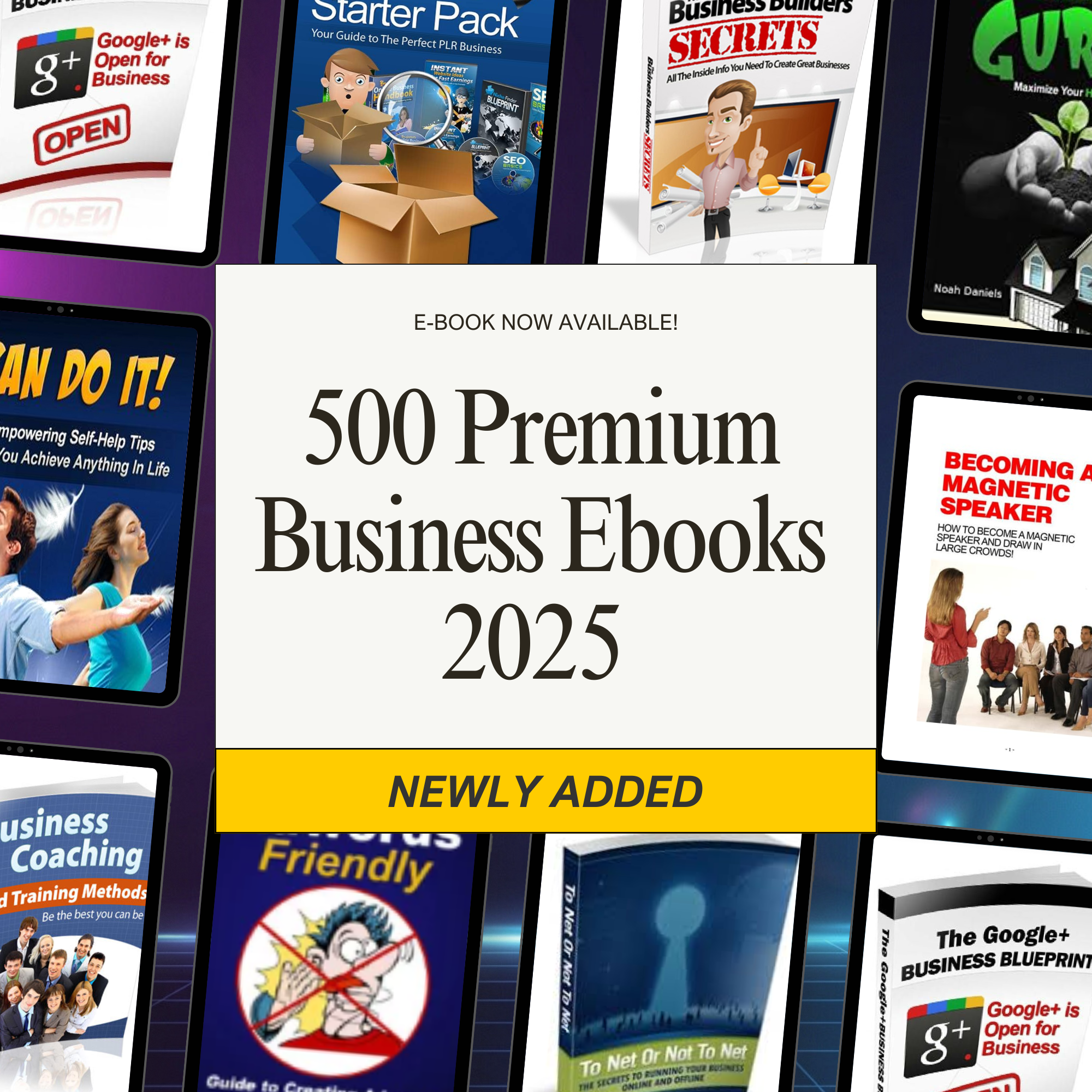 500+ Premium Business eBooks Bundle | With MRR & PLR | Includes Professional Covers & Ready-to-Use Landing Pages