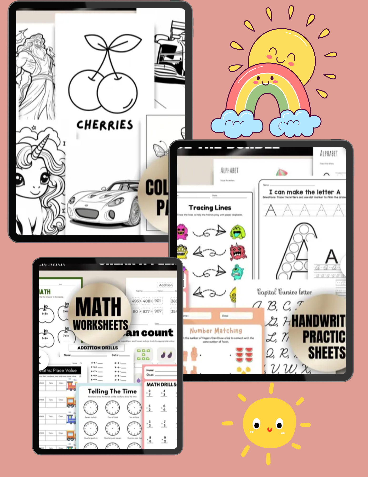 10,000+ Kids Educational Printables Bundle | Worksheets, Posters, Journals & Activities (Digital Download)