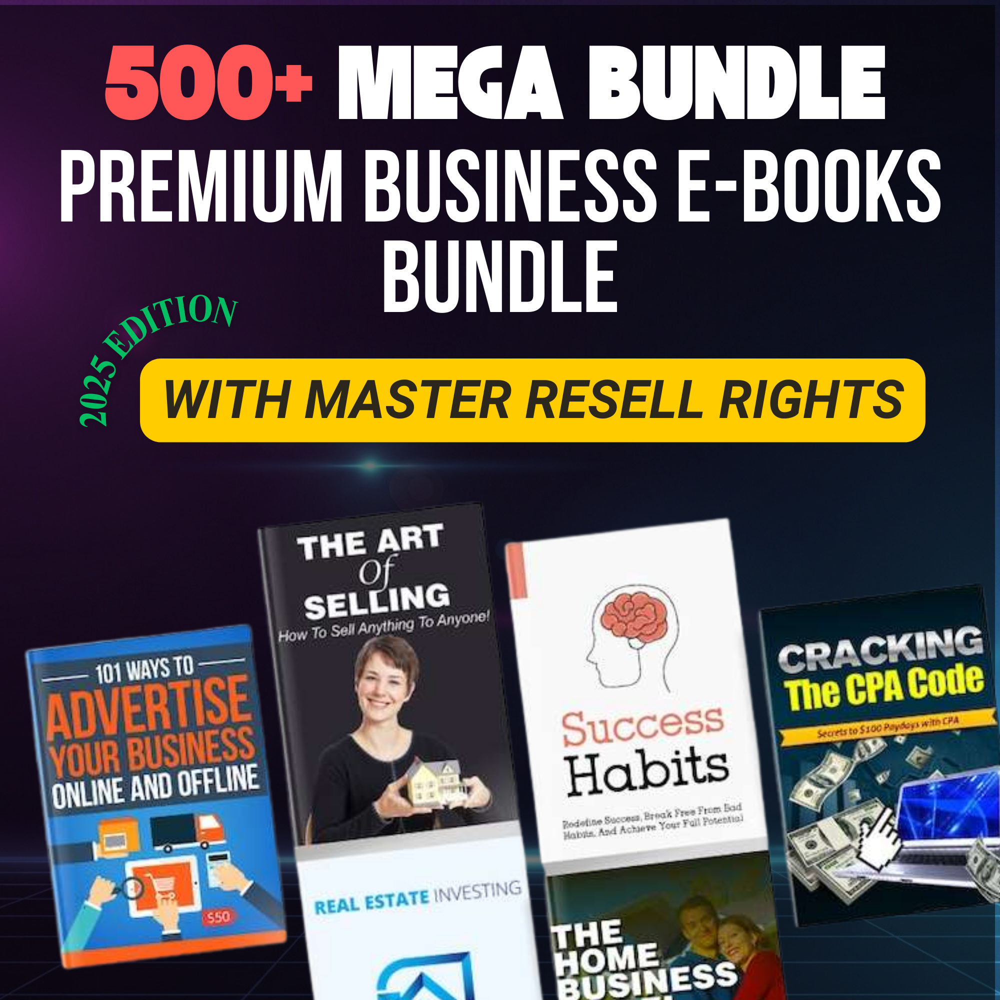 500+ Premium Business eBooks Bundle | With MRR & PLR | Includes Professional Covers & Ready-to-Use Landing Pages