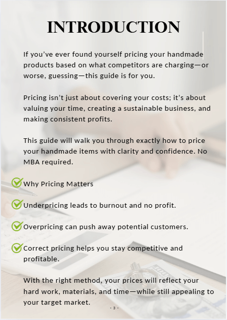 Price Smart, Grow Fast: Your Guide to Profitable Handmade Success - RoncesBizPro4U-PDFGuide