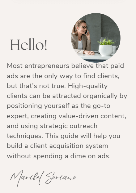 How to Attract High-Quality Clients Without Paid Ads. - RoncesBizPro4U-PDFGuide
