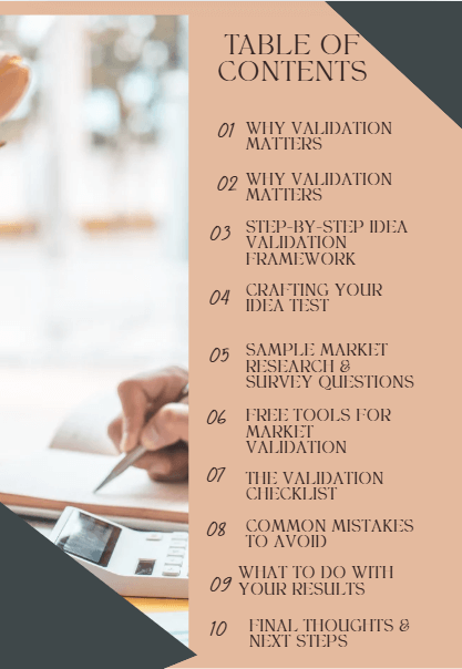 Validate Your Business Idea: Test Before You Invest - RoncesBizPro4U-PDFGuide