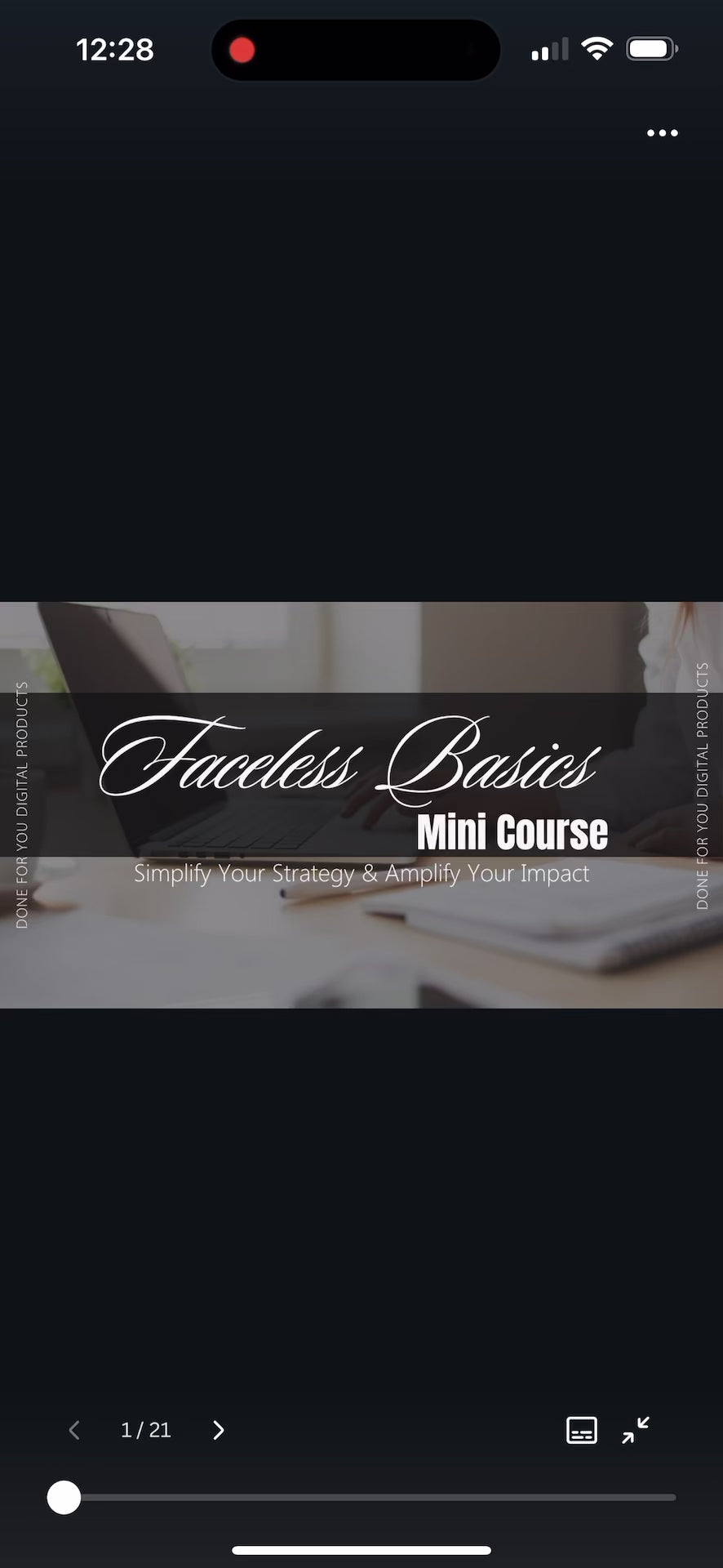 Faceless Basics Mini Course | Create Profitable Faceless Content Online  with Voice-Guided Training