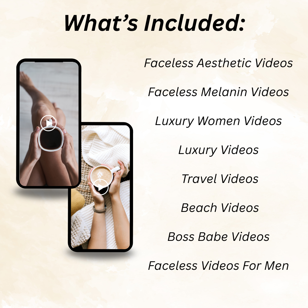 7500+ Faceless Reels Bundle | Aesthetic Marketing Videos, DFY Digital Reels, Faceless Video Content, PLR & MRR Rights