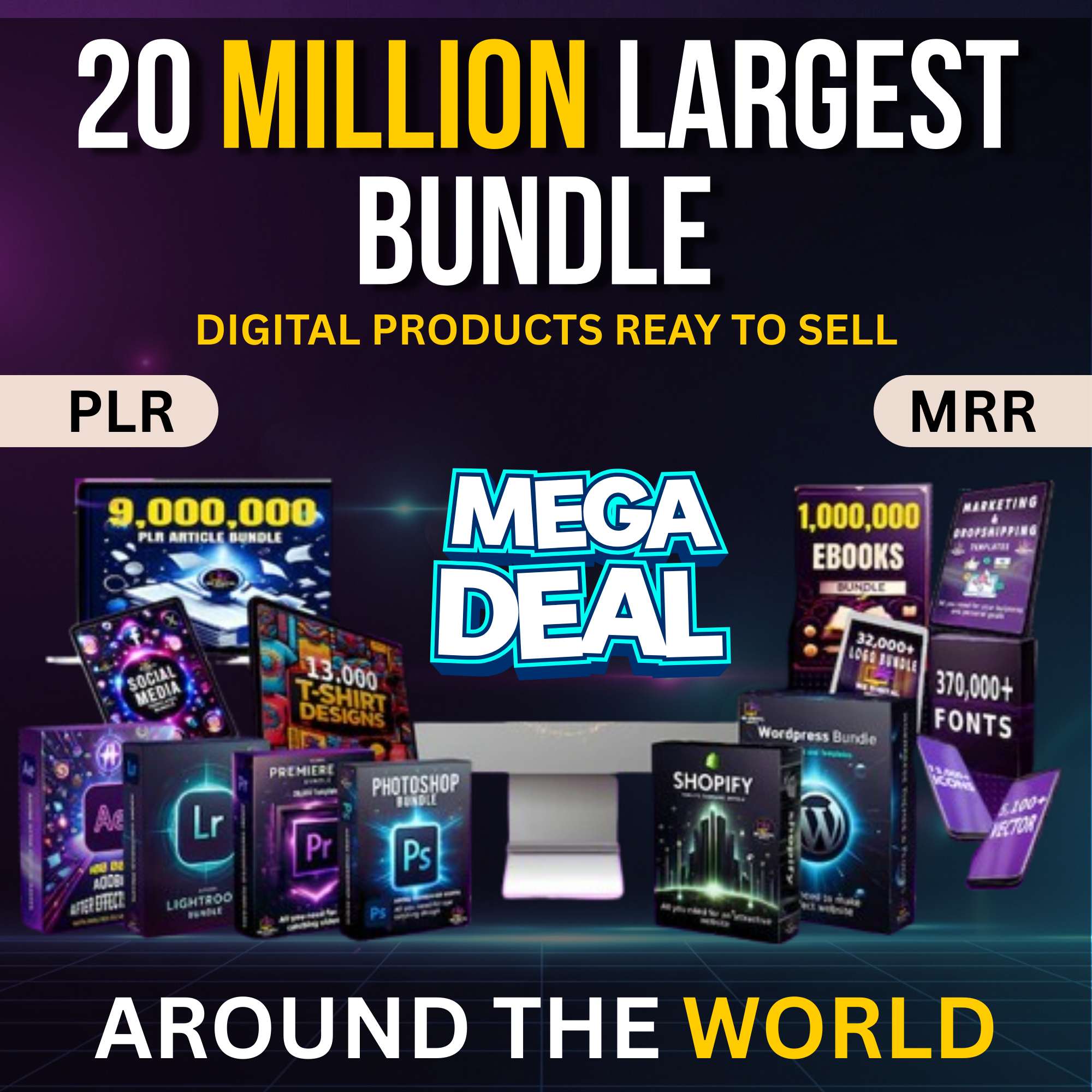 20M+ Digital Products Bundle | PLR & Master Resell Rights | Ready-to-Sell Products for Passive Income