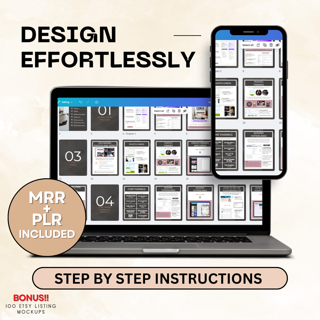 Canva Mastery Guide with Full Resell Rights – PLR/MRR Canva Training Package with Tutorials