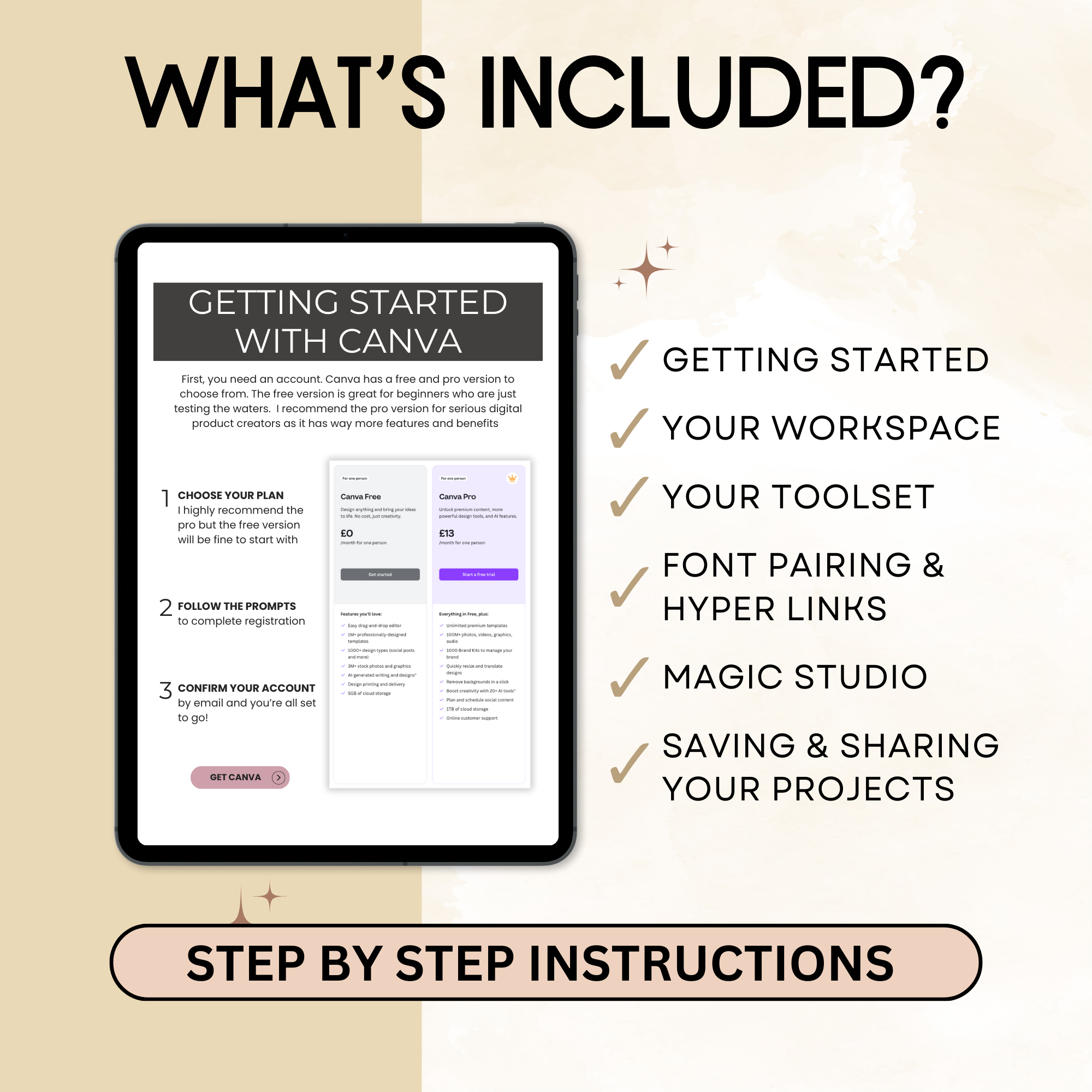 Canva Mastery Guide with Full Resell Rights – PLR/MRR Canva Training Package with Tutorials