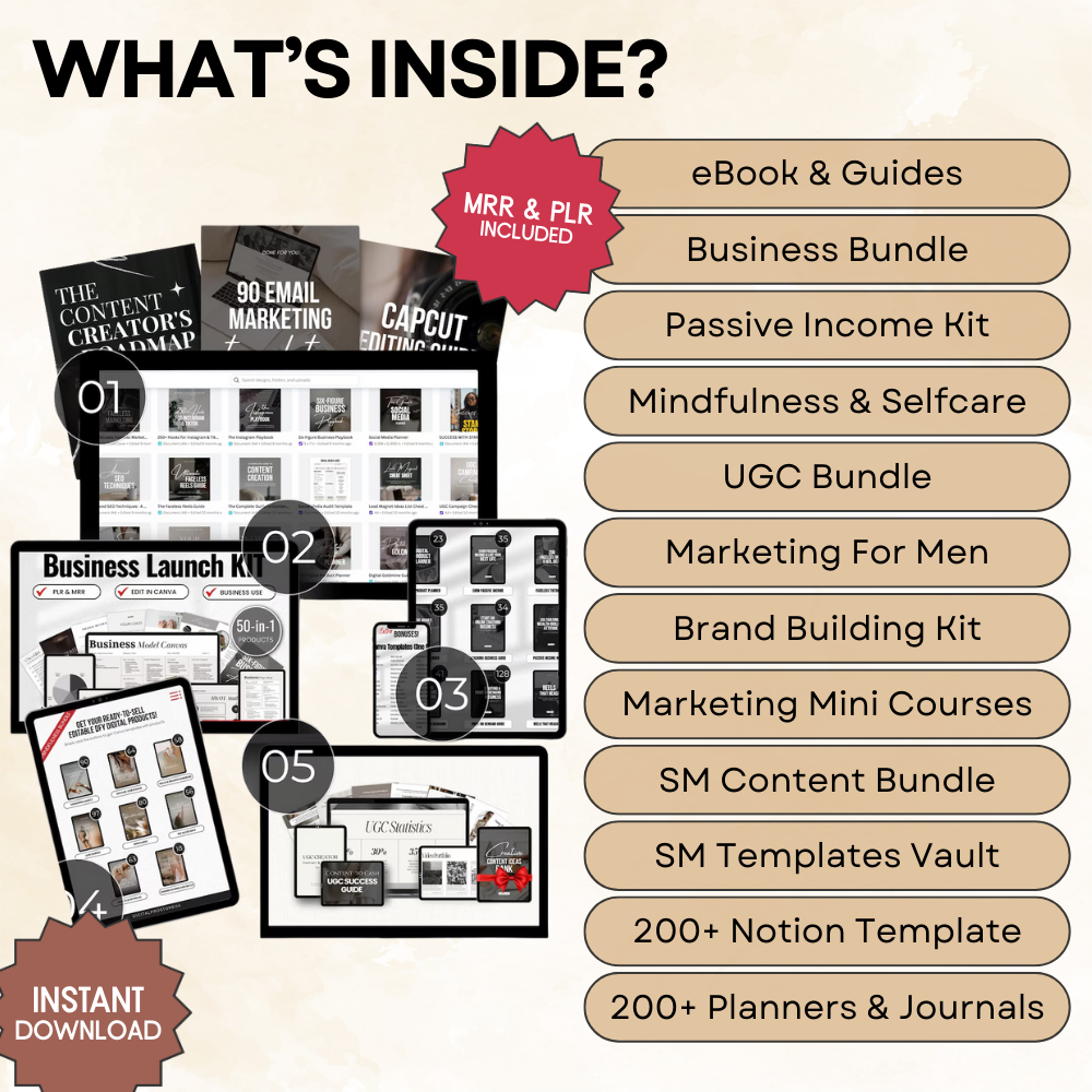 Whole Digital Business Bundle | Lifetime Access to All Courses, Templates & Products | Resell Rights (PLR/MRR)