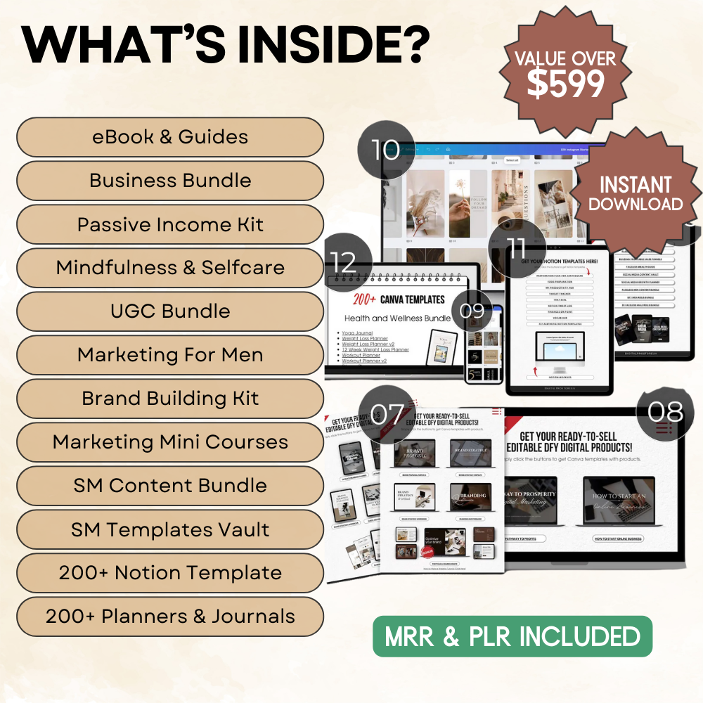 Whole Digital Business Bundle | Lifetime Access to All Courses, Templates & Products | Resell Rights (PLR/MRR)
