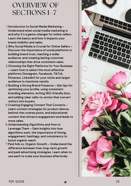 Boost Sales: Master Social Media Marketing for Online Sellers - RoncesBizPro4U-PDFGuide