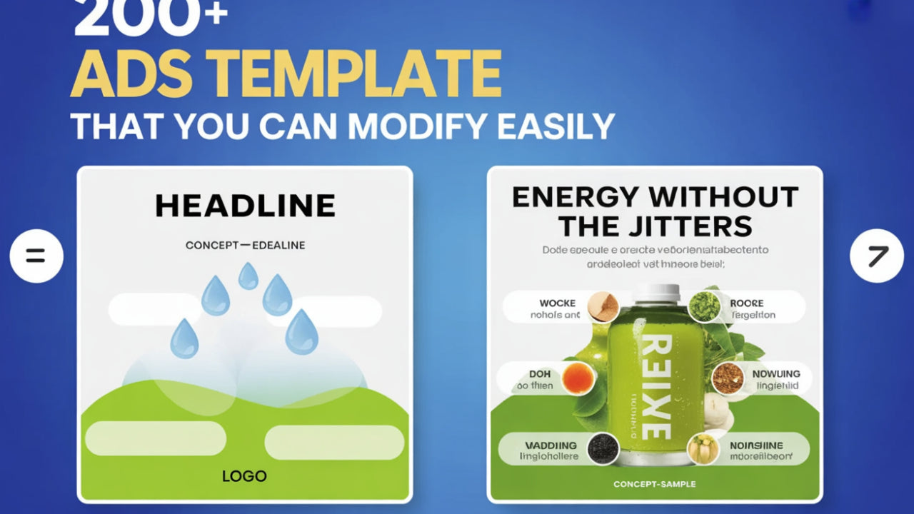 500+ Static Ad Canva Templates | Meta & Facebook Ads | Email Marketing Creatives & Shopify CRO Bundle